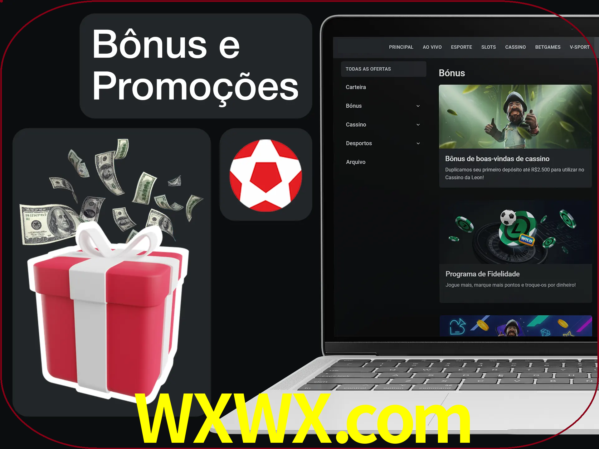 Verifique se há novos bônus e promoções.